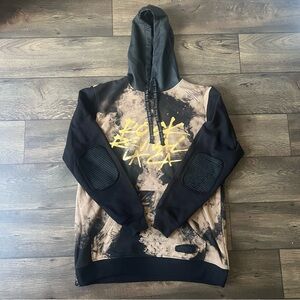 Rock Revival Men’s Harbin Hooded Sweatshirt Brown/Black Size Medium